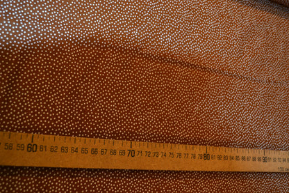 Patchwork Baumwolle "Minidots kleine Punkte" weiß braun *Breite 110 cm*