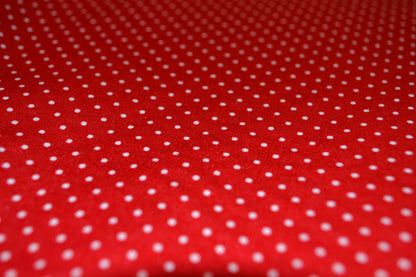 Beschichtete Baumwolle "Punkte" weiß rot *Breite 150cm*