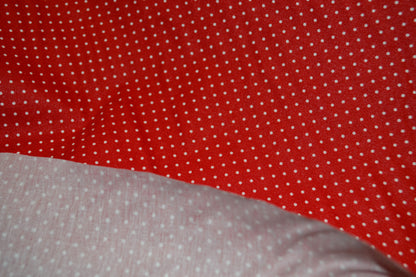 Beschichtete Baumwolle "Punkte" weiß rot *Breite 150cm*