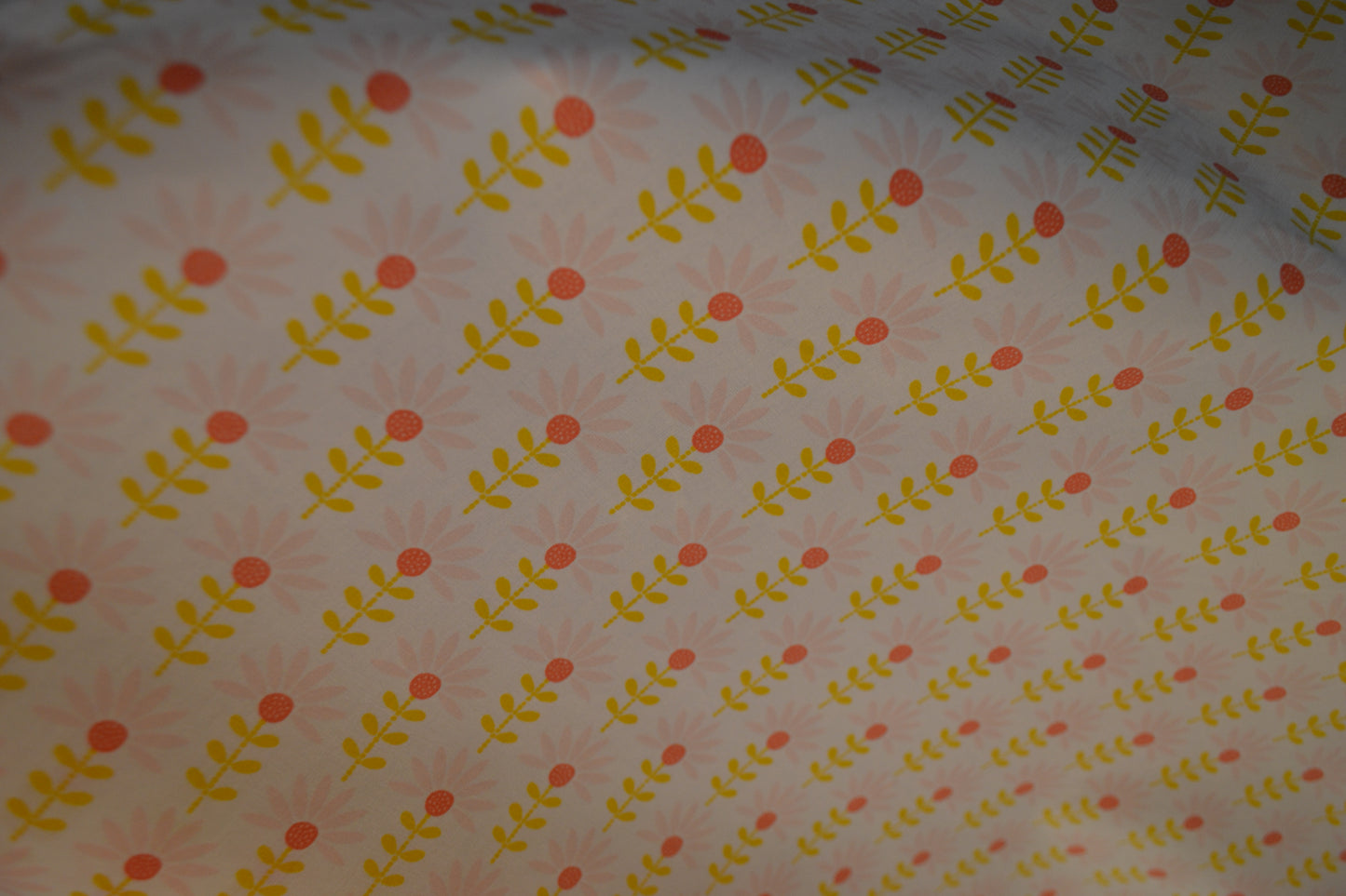 Beschichtete Baumwolle "Blumenfantasie" rosé curry *Breite 150cm*