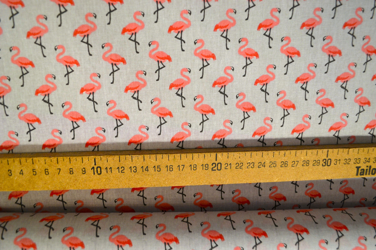 Beschichtete Baumwolle "Flamingos" rosé hellblau *Breite 150cm*