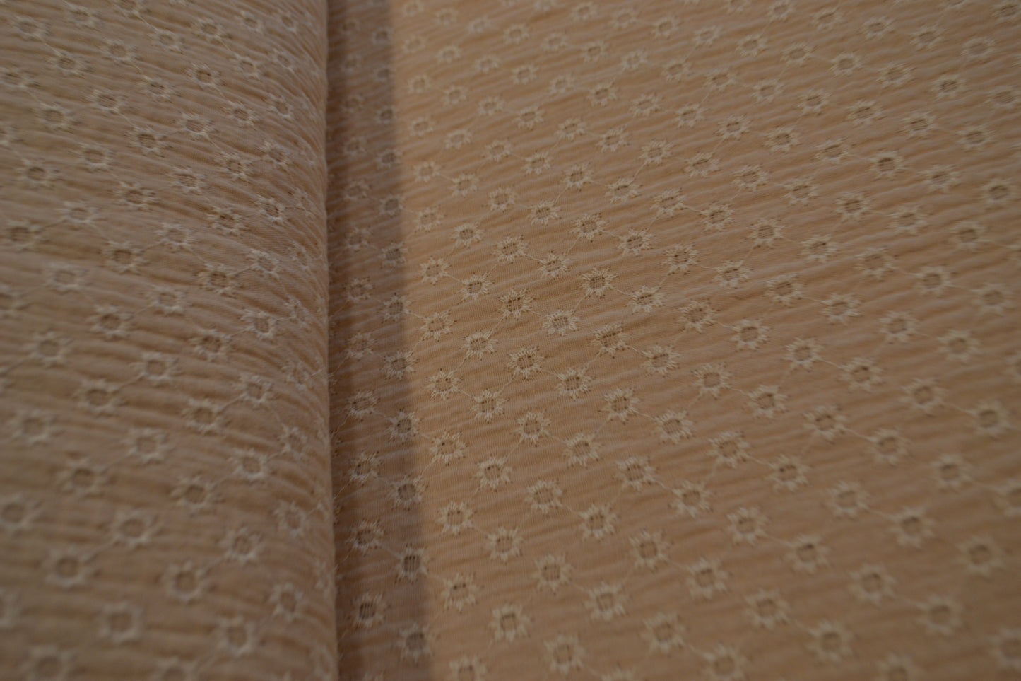Musselin Blumenstickerei creme beige *Breite 144cm*
