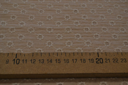 Musselin Blumenstickerei creme beige *Breite 144cm*
