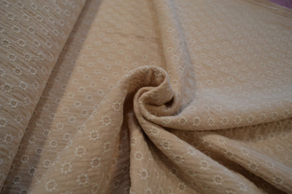 Musselin Blumenstickerei creme beige *Breite 144cm*