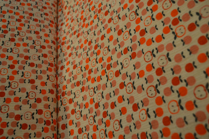 Musselin Äpfel Vintage rot rosé grün weiß *Breite 138cm*