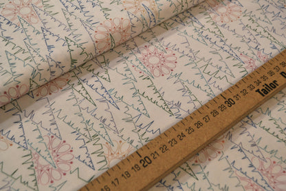 Patchwork Baumwolle "Bäume" bunt weiß *Breite 110 cm *