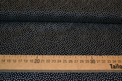 Patchwork Baumwolle "Minidots kleine Punkte" weiß schwarz *Breite 110 cm*