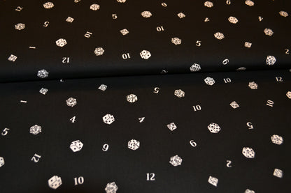 Patchwork Baumwolle "Würfel" weiß schwarz *Breite 110 cm*