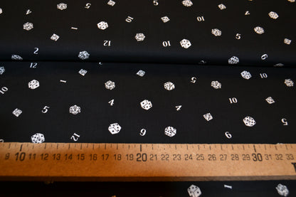 Patchwork Baumwolle "Würfel" weiß schwarz *Breite 110 cm*