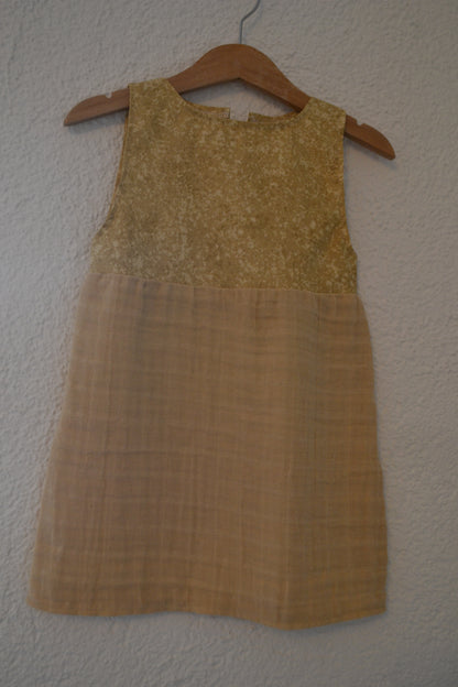 Sommerkleid Musselin beige Gr. 86/92