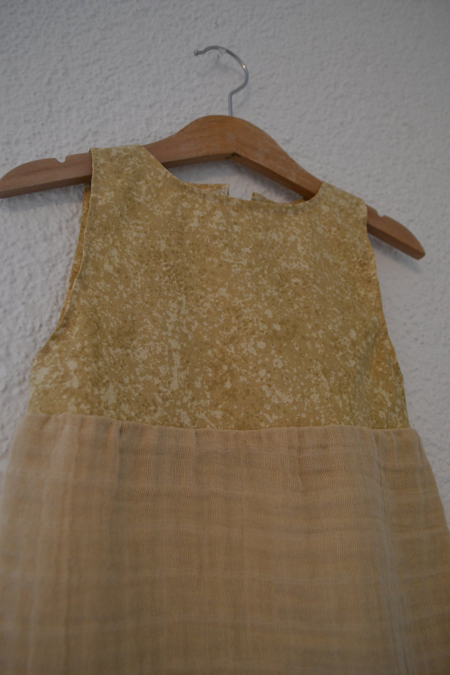 Sommerkleid Musselin beige Gr. 86/92