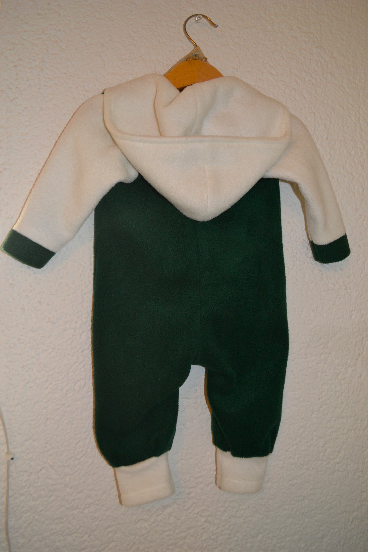 Fleece Overall grün weiß Gr. 68