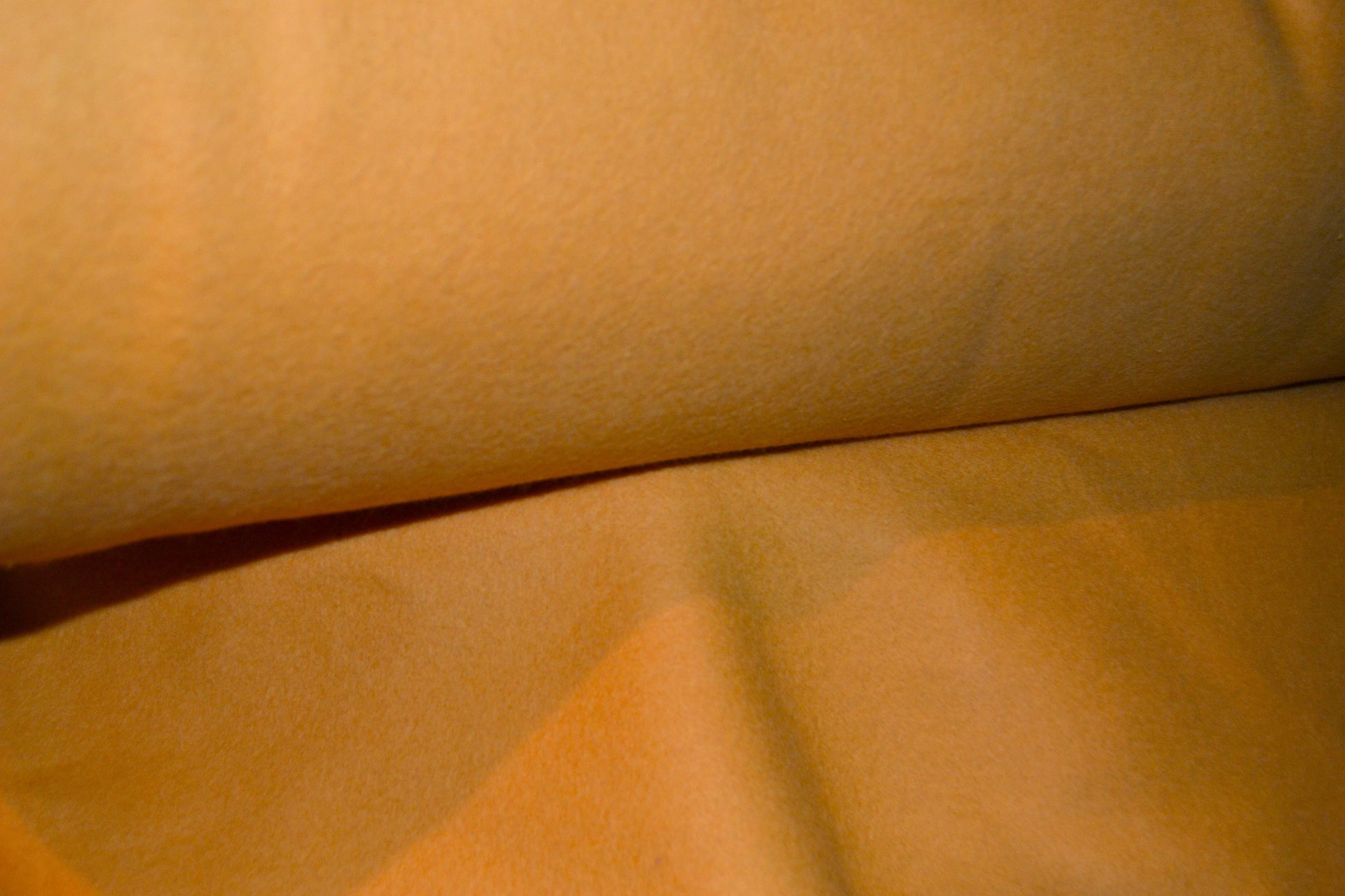 BIO Baumwoll Fleece curry gelb *Breite 160 cm* – StoffLiebe