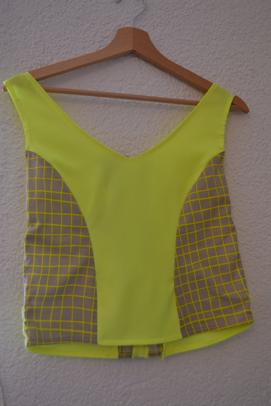 Cut Out Top neongelb Gr. 38/M