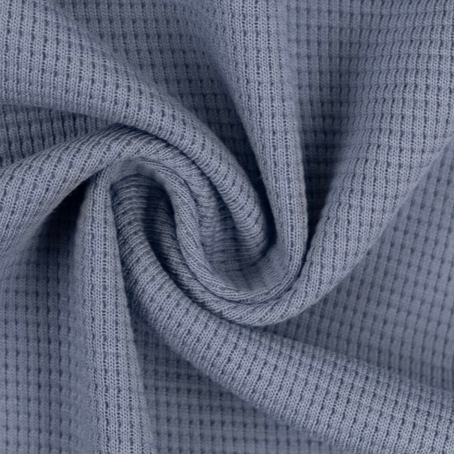 Waffeljersey uni azurblau