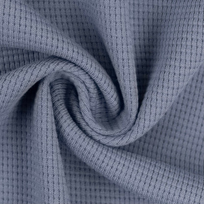 Waffeljersey uni azurblau
