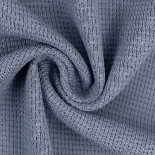 Waffeljersey uni azurblau