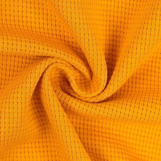 Waffeljersey uni senf
