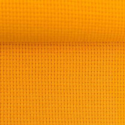 Waffeljersey uni senf