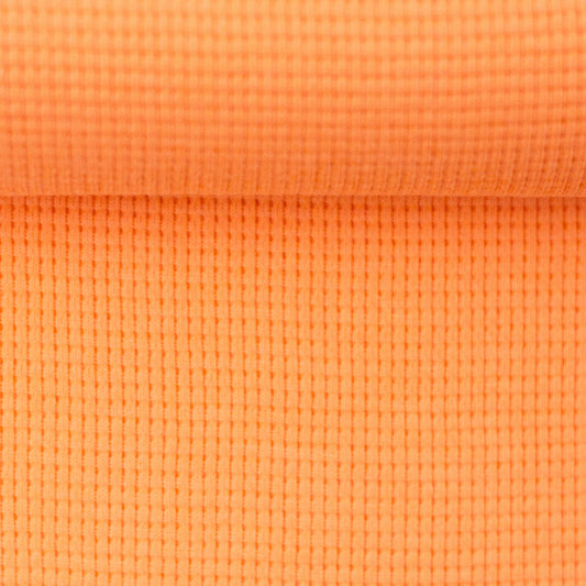 Waffeljersey uni apricot